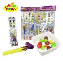 Cheap Kids Blowing Toy mixed with Olive Bubble gum and Fruit Tablet Candy